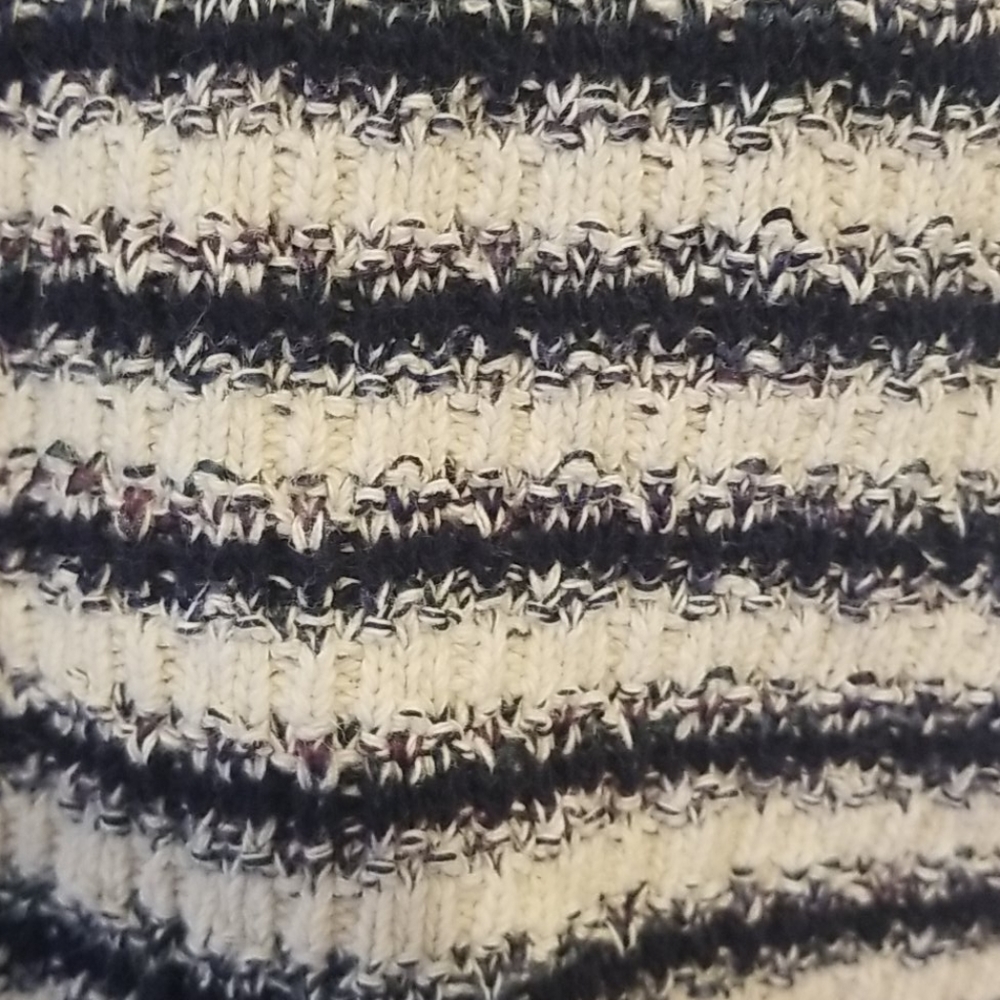 Basic Editions Navy/Cream Stripe Button Down Shir… - image 4